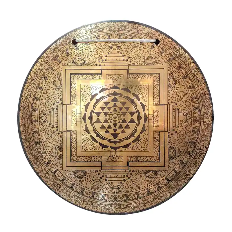 Gong rituel en bronze de Vajrayana – 29 cm, 1,1 kg