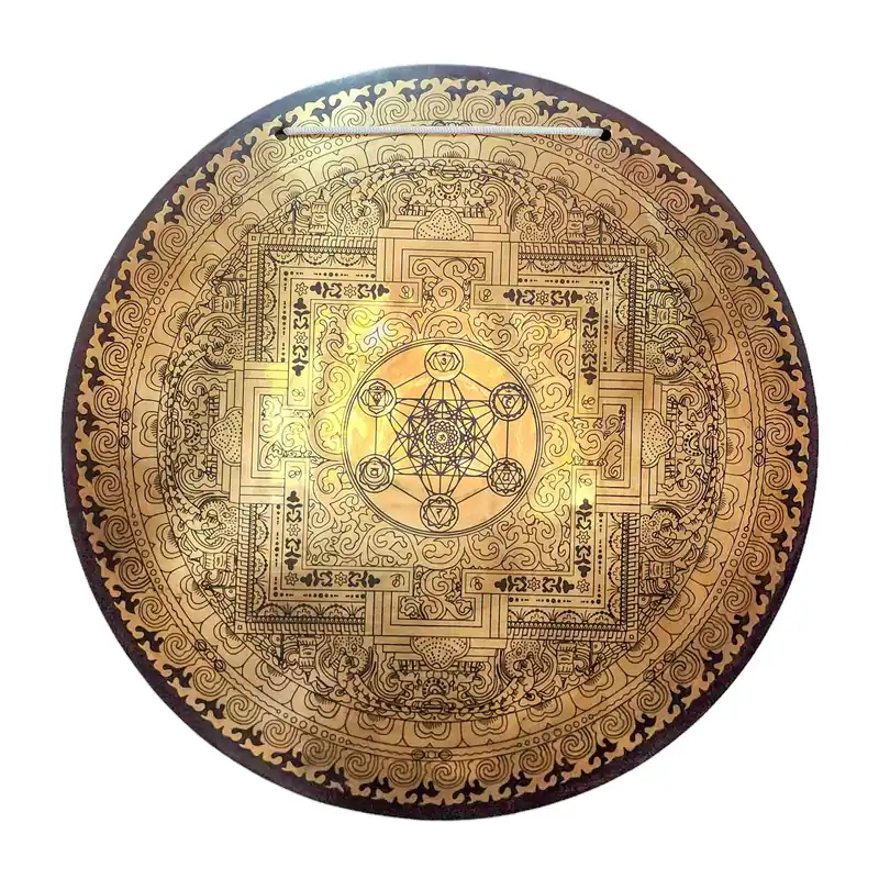 Gong en bronze Vajrayana pour une méditation profonde