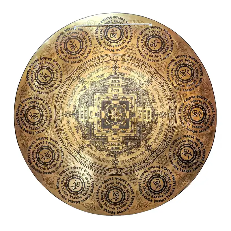 Gong de Vent en Bronze Divin – Résonance Rituelle Tibétaine