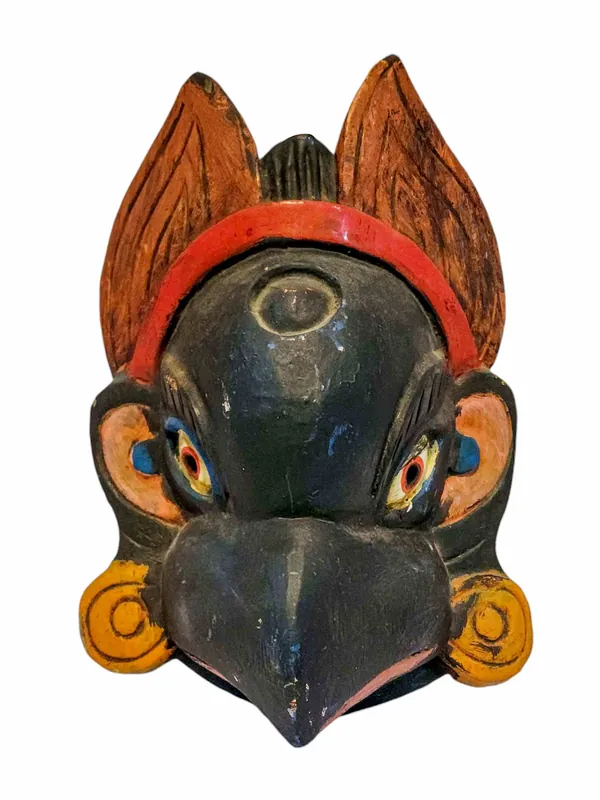 Masque de Garuda en bois de peuplier – Protecteur divin