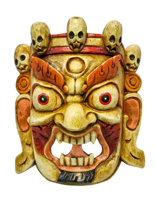 Masque en bois de Bhairav de Mahakala