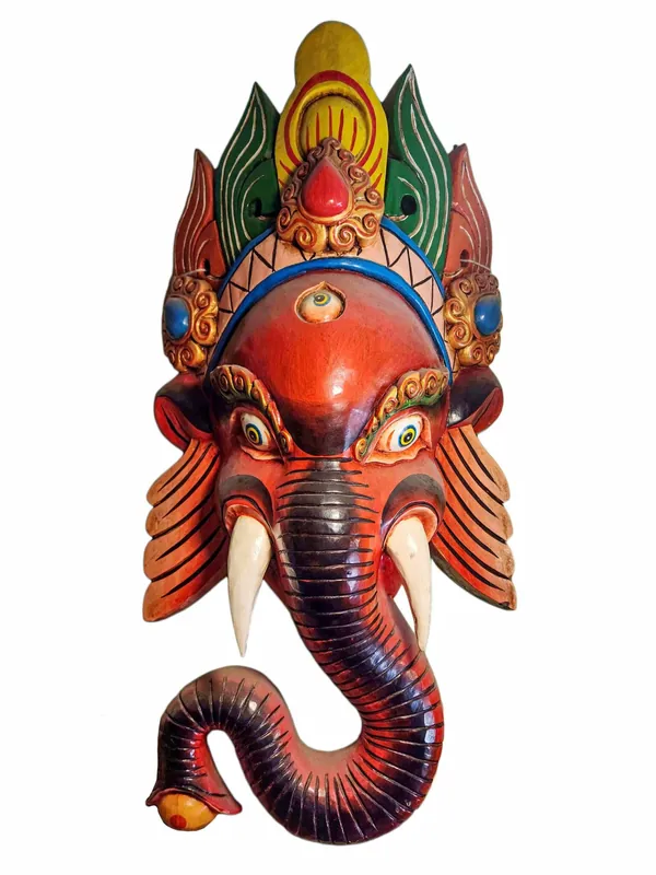 Masque en bois de Ganesh – Éliminateur des obstacles