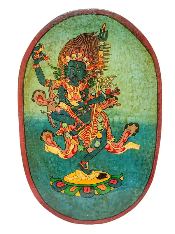 Thangka en bois fait main de Vajravarahi