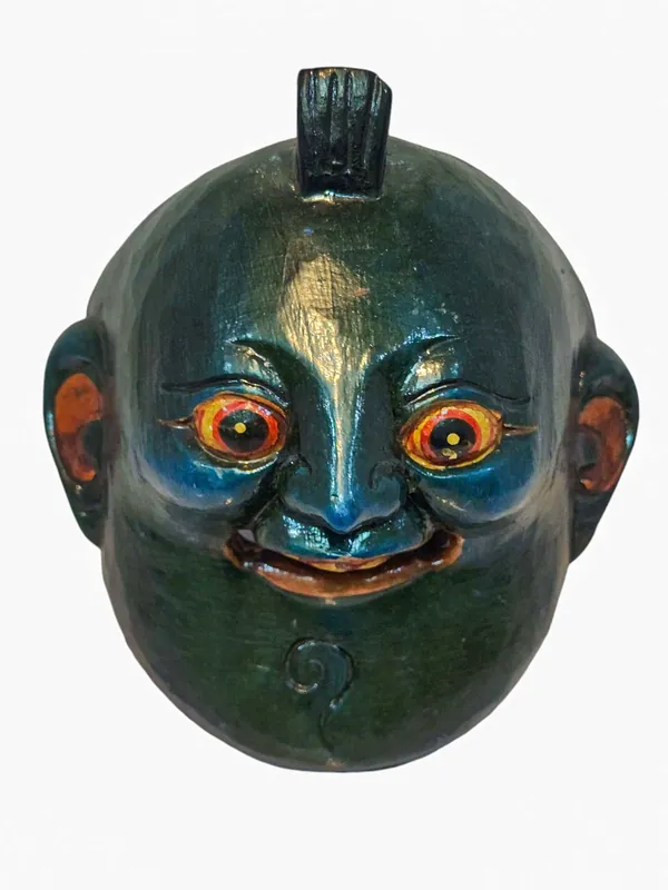 Masque en bois de Joker, suspension murale en peuplier