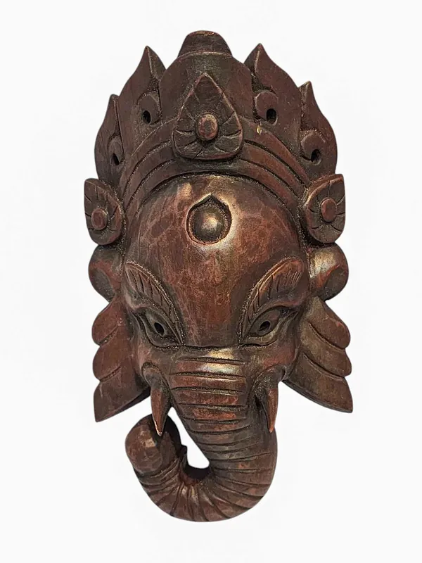Suspension Murale en Bois de Ganesh – Artisanat en Peuplier