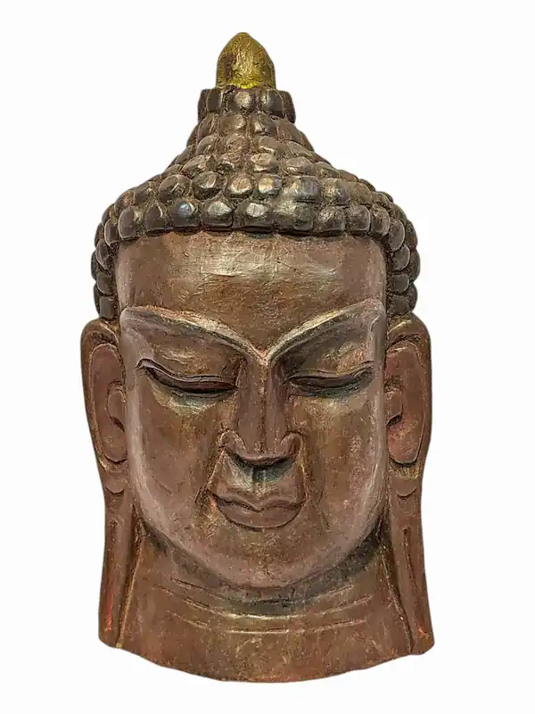 Masque en bois de l’Éveil de Bouddha
