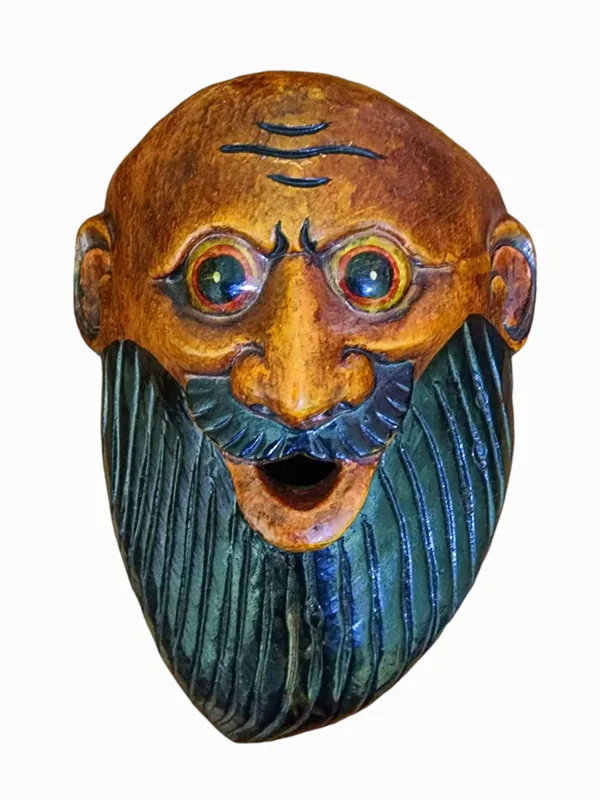 Masque en bois de Joker, décor mural en peuplier