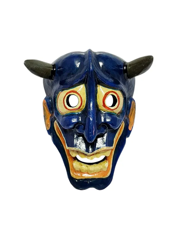 Masque en Bois de Diable Onni Suspendu au Mur