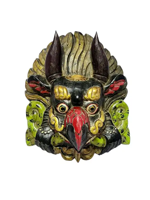 Masque en bois de Garuda – Protecteur en bois de peuplier