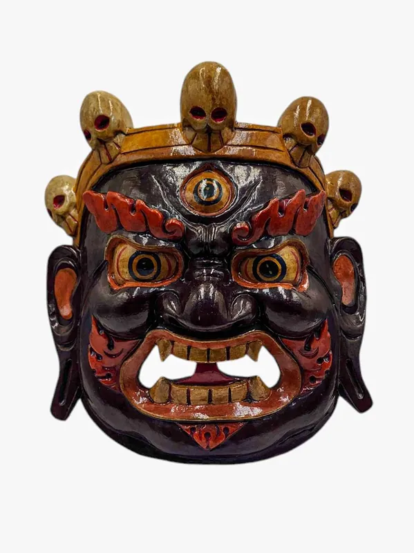 Suspension murale Bhairav en bois – Bois de peuplier