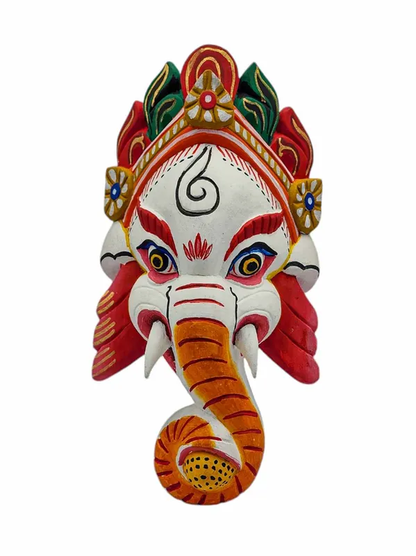 Masque en bois de Ganesh – Gardien en bois de peuplier