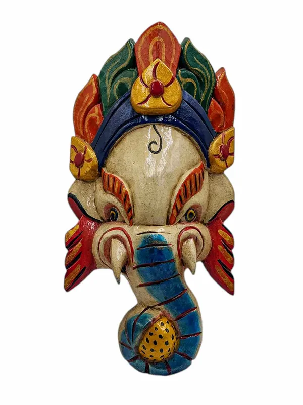 Masque colérique de Shiva – Bois de peuplier