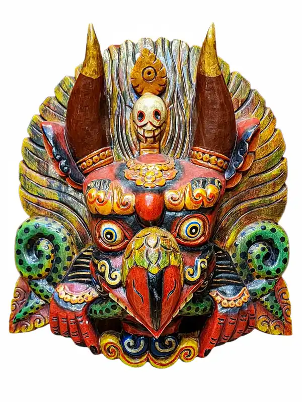 Masque en Bois de Garuda – Protecteur en Bois de Peuplier