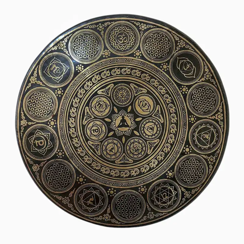 Gong Mandala en Bronze Divin – Instrument Tibétain pour la Méditation Profonde