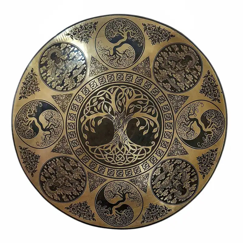 Gong Mandala en Bronze – Élevez votre Méditation