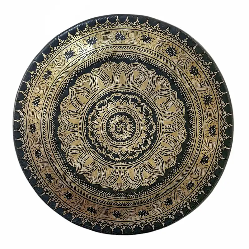 Gong en bronze gravé de mandala – Renforcez votre pratique de méditation