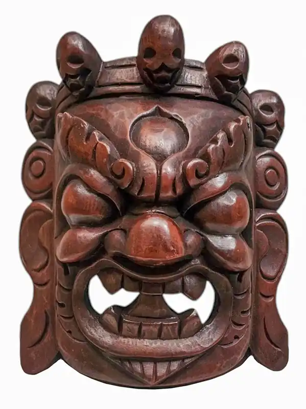 Masque en bois de Bhairav, Shiva courroucé