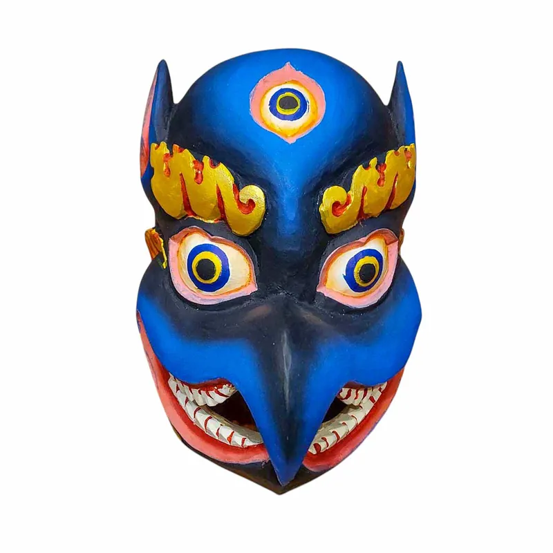 Masque en bois de peuplier Garuda – Protecteur divin