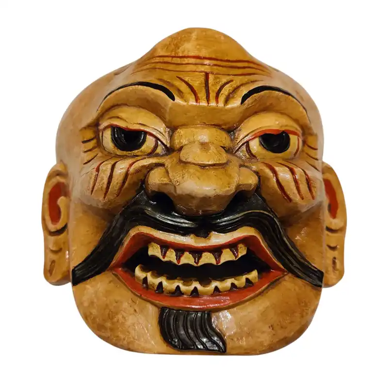 Masque en bois de Joker, suspension murale en peuplier