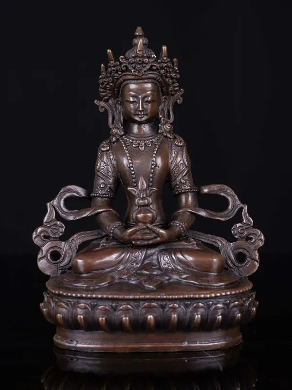 Statue en cuivre Aparimita de la longue vie et de la sagesse