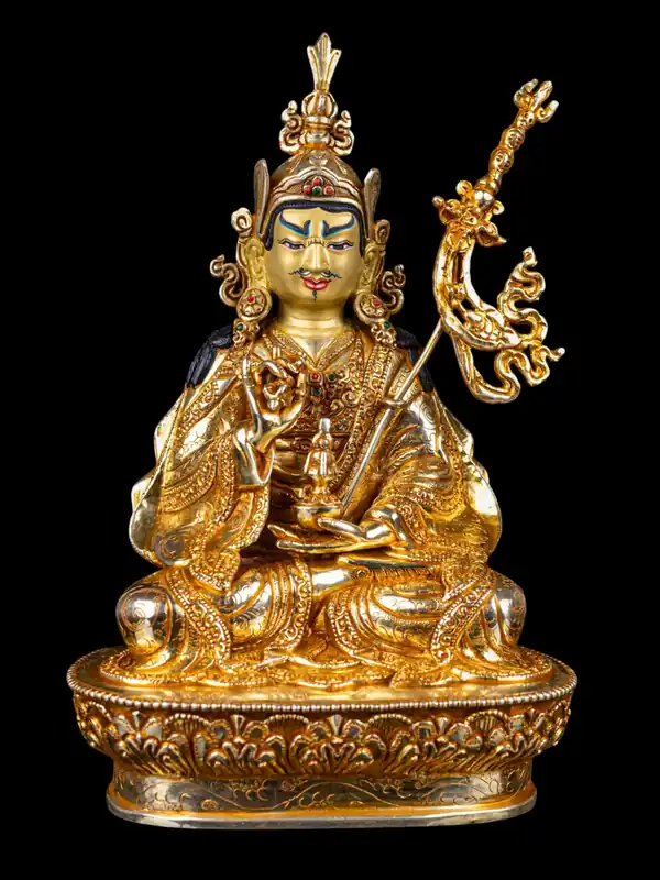 Statue en cuivre de Padmasambhava – Hauteur 24 cm