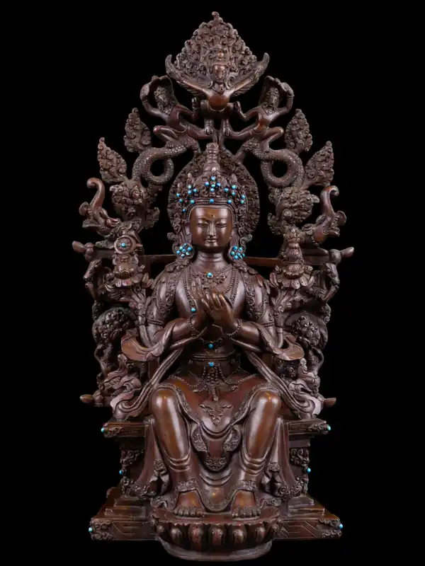 Statue en cuivre de Maitreya Bouddha – Embodement de l’amour et de la compassion