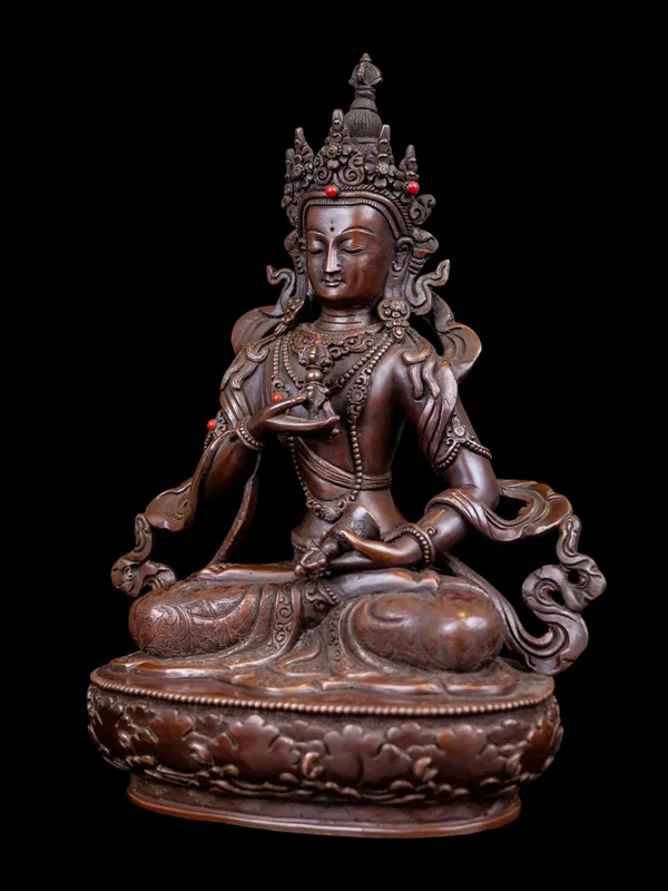 Statue en cuivre de Vajrasattva – Symbole de pureté et d’illumination