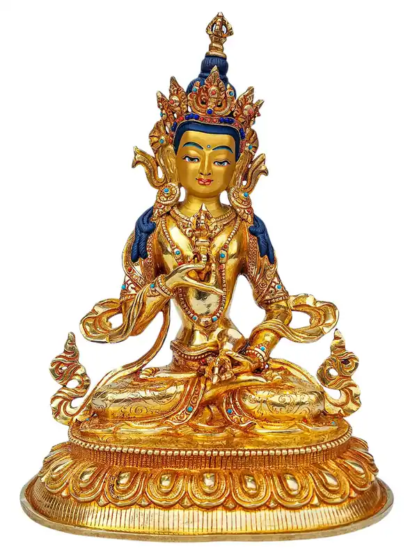 Statue en cuivre de Vajrasattva – Incarnation de la pureté et de l’illumination, 25 cm