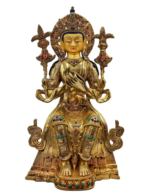 Statue en cuivre de Maitreya Bouddha – Un symbole d’amour et de compassion