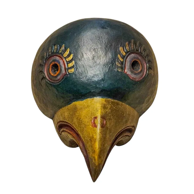 Masque en bois de peuplier Garuda – Protecteur divin à tête d’aigle