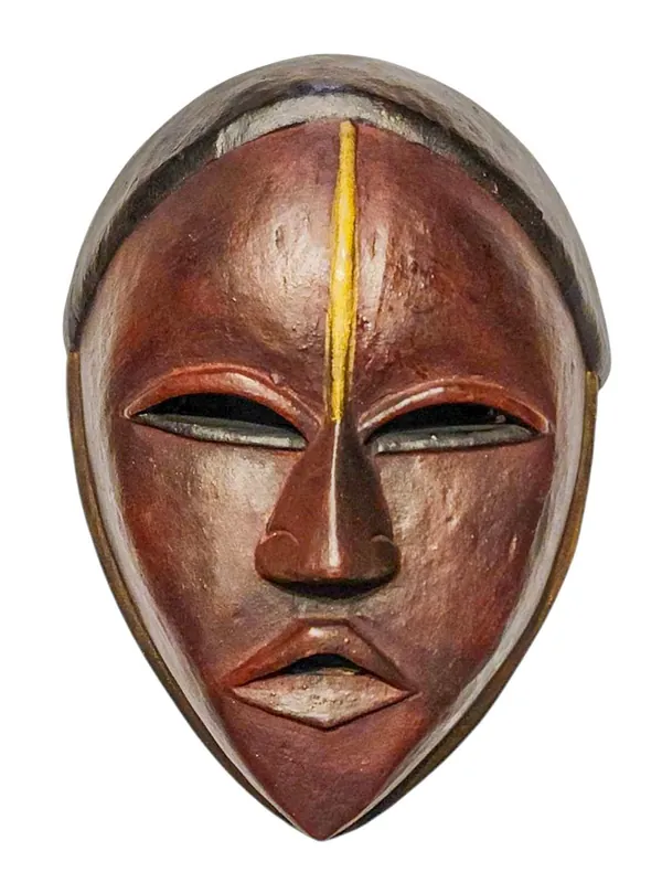Masque en bois de peuplier fait main, panneau mural Vajrayana