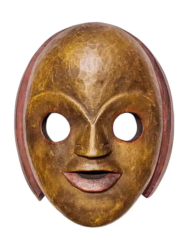 Masque Vajrayana en bois de peuplier fait main