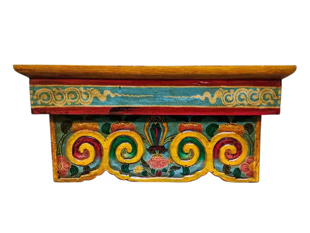 Table rituelle pliante en bois tibétain