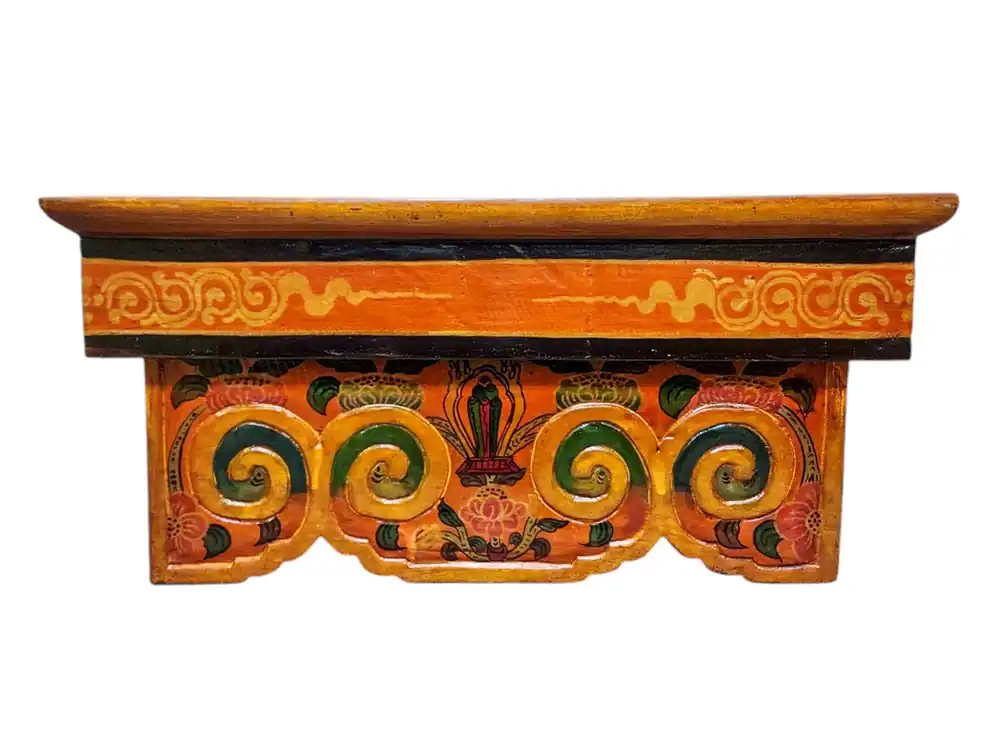 Table rituelle pliante en bois tibétain