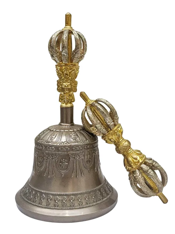 Ensemble de cloche en bronze et dorjé vajra