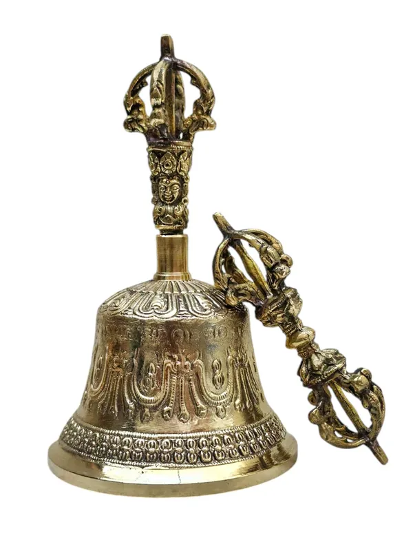 Ensemble de cloche en laiton et de dorje pour la méditation