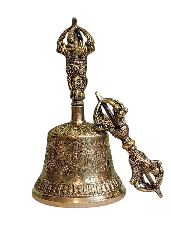 Ensemble de cloche en laiton et dorje pour la méditation