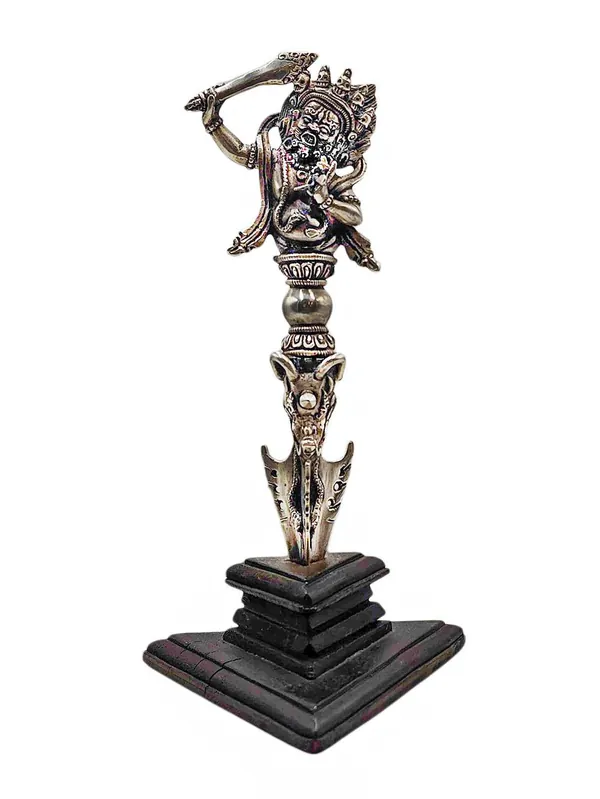Dagger Phurba tibétain en cuivre et en argent