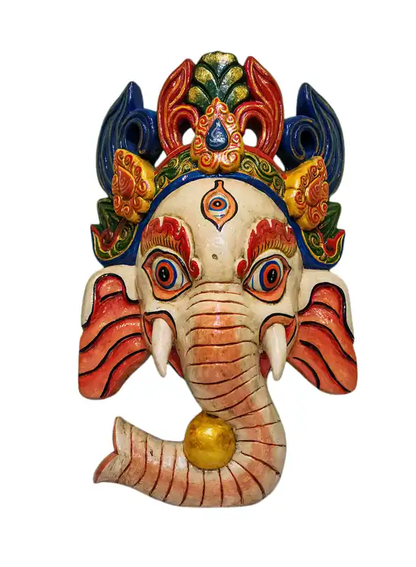 Tenture Murale Ganesh Artisanale en Bois de Peuplier