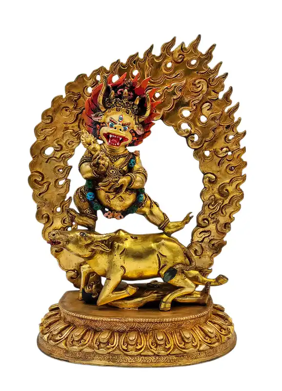 Statue en cuivre de Yamantaka – Protecteur féroce de la sagesse, 29 cm