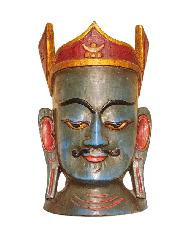 Masque du Maître Né de Lotier en Bois de Peuplier