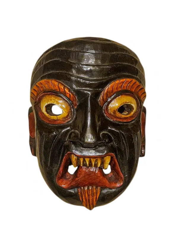 Masque tribal en bois fait main du Népal