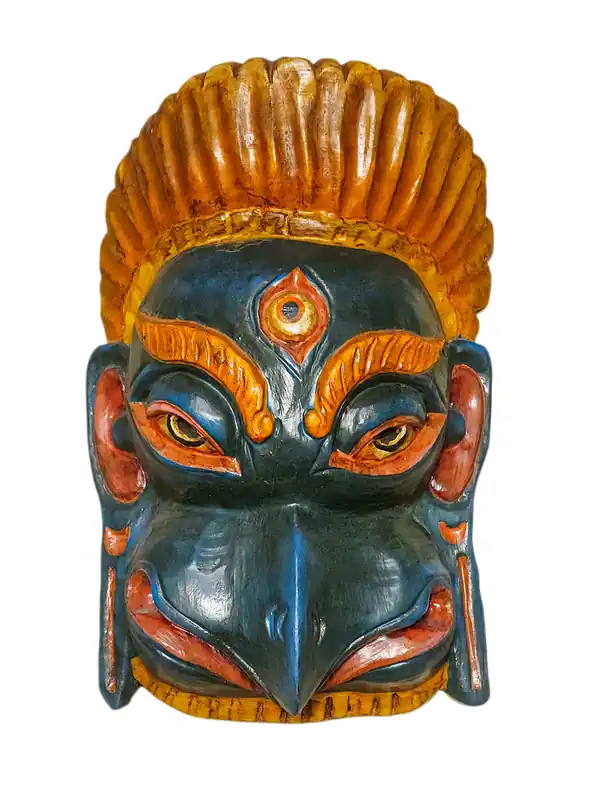 Masque en bois de Garuda – Décor spirituel protecteur