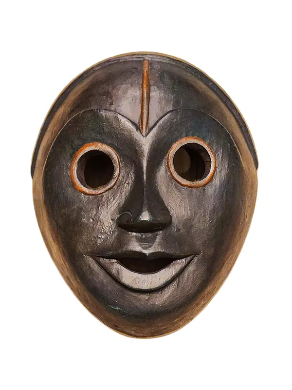 Masque tribal artisanal en bois de peuplier