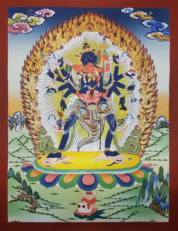 Thangka peint à la main de Chakrasamvara