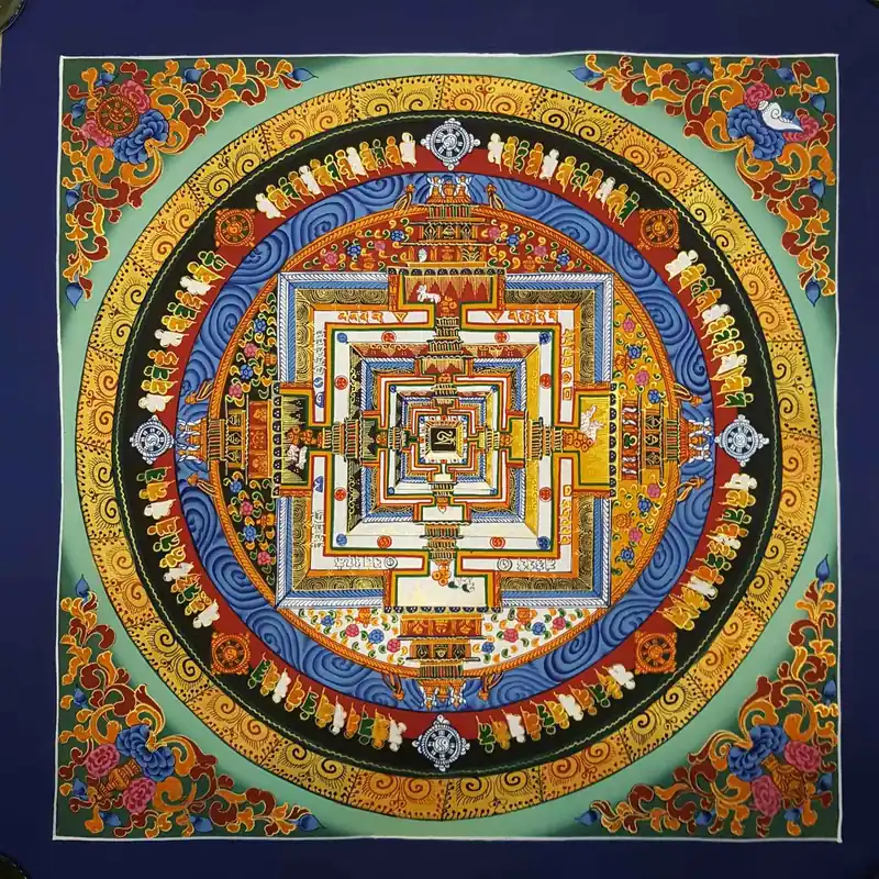Peinture de mandala bouddhiste Kalachakra