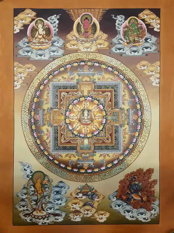 Mandala traditionnel de Chenrezig