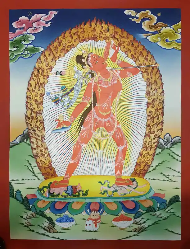 Thangka tibétain de Vajrayogini
