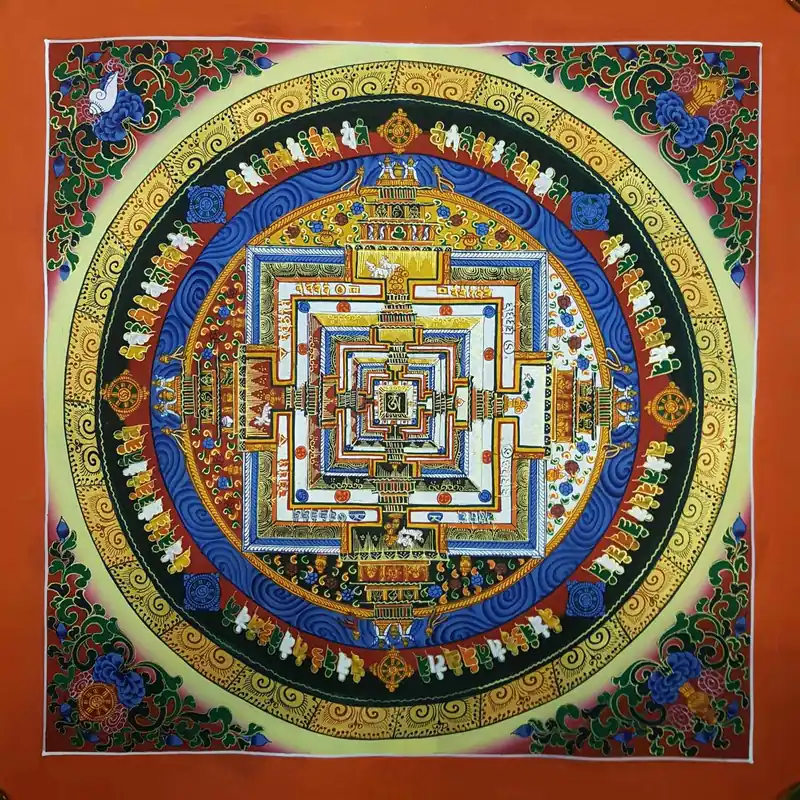Le mandala tibétain de Kalachakra Thangka
