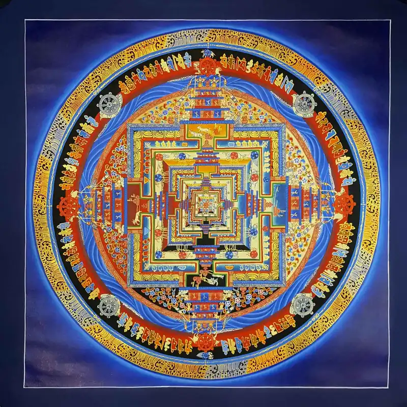 Le Mandala rituel du Kalachakra bleu